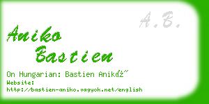 aniko bastien business card